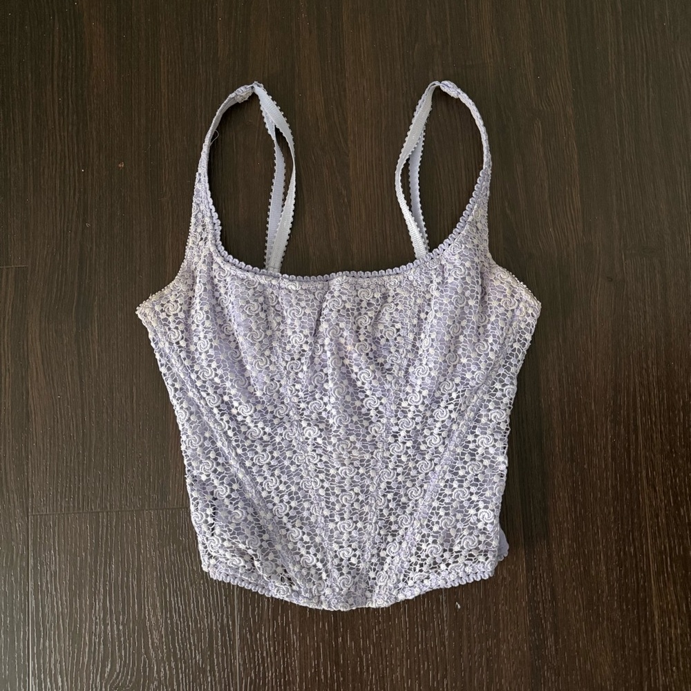 Vintage Y2K Purple Lace Corset Top